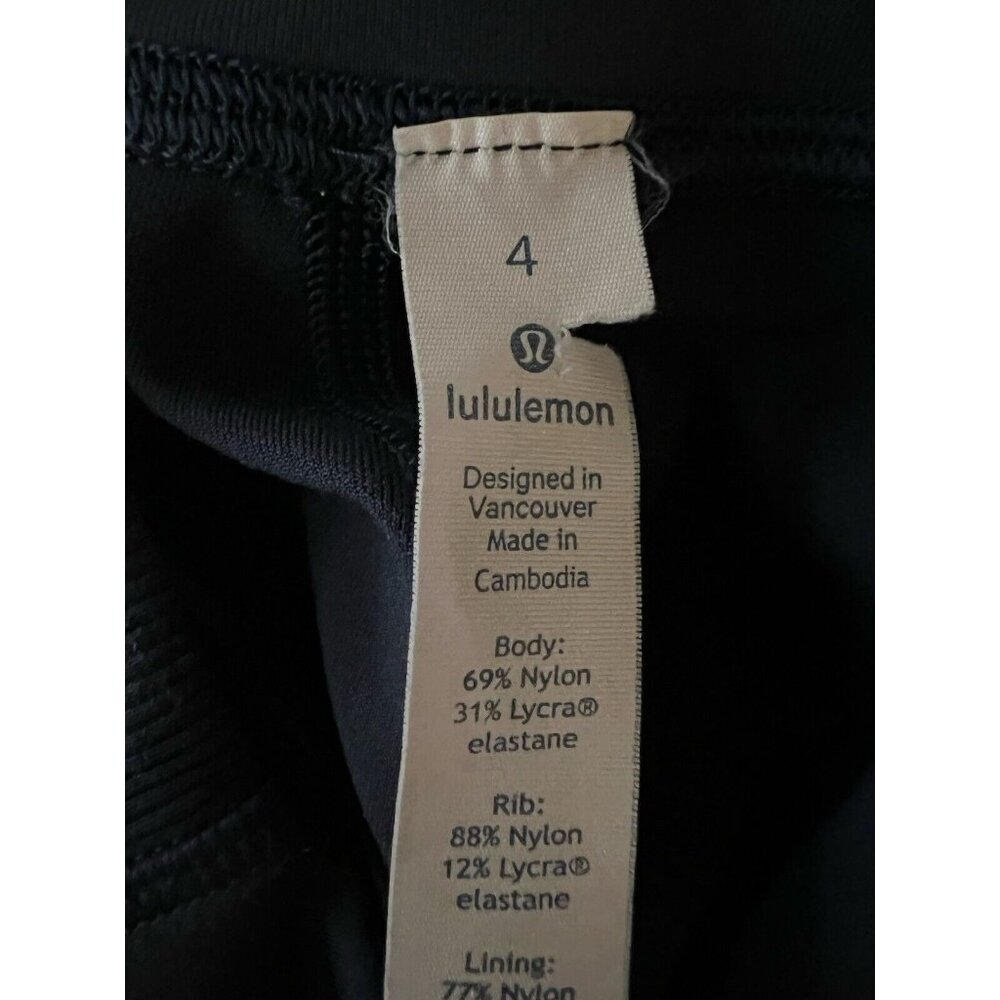 Lululemon‎ Capri Length Leggings Ruched Dark Blue Women’s Size 4 - Picture 6 of 11